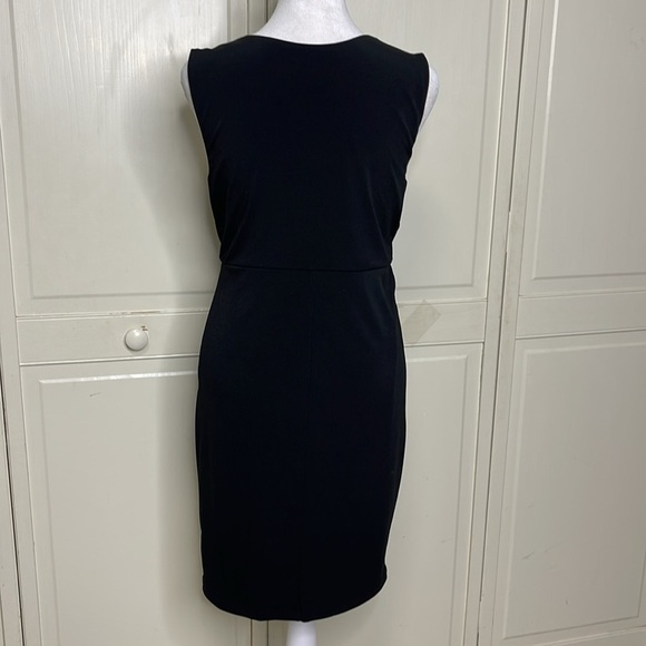 Thalia Sodi Black Sheath Knee Length Dress with Belt Accent Women's Size S - Picture 5 of 11